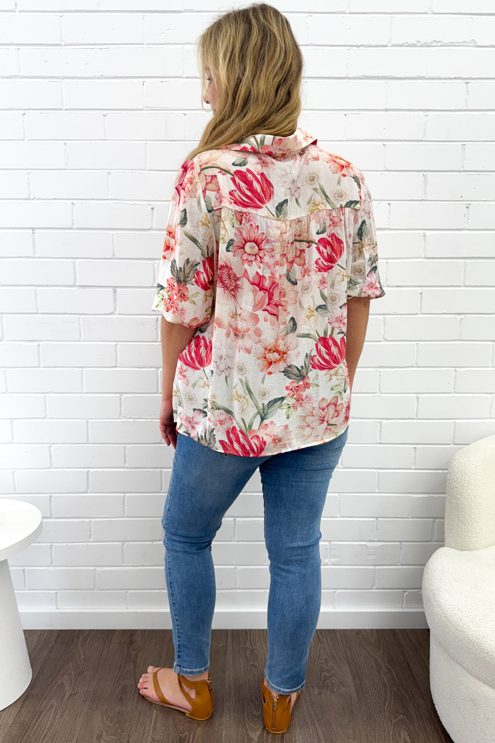 Soft Drapey Button Blouse