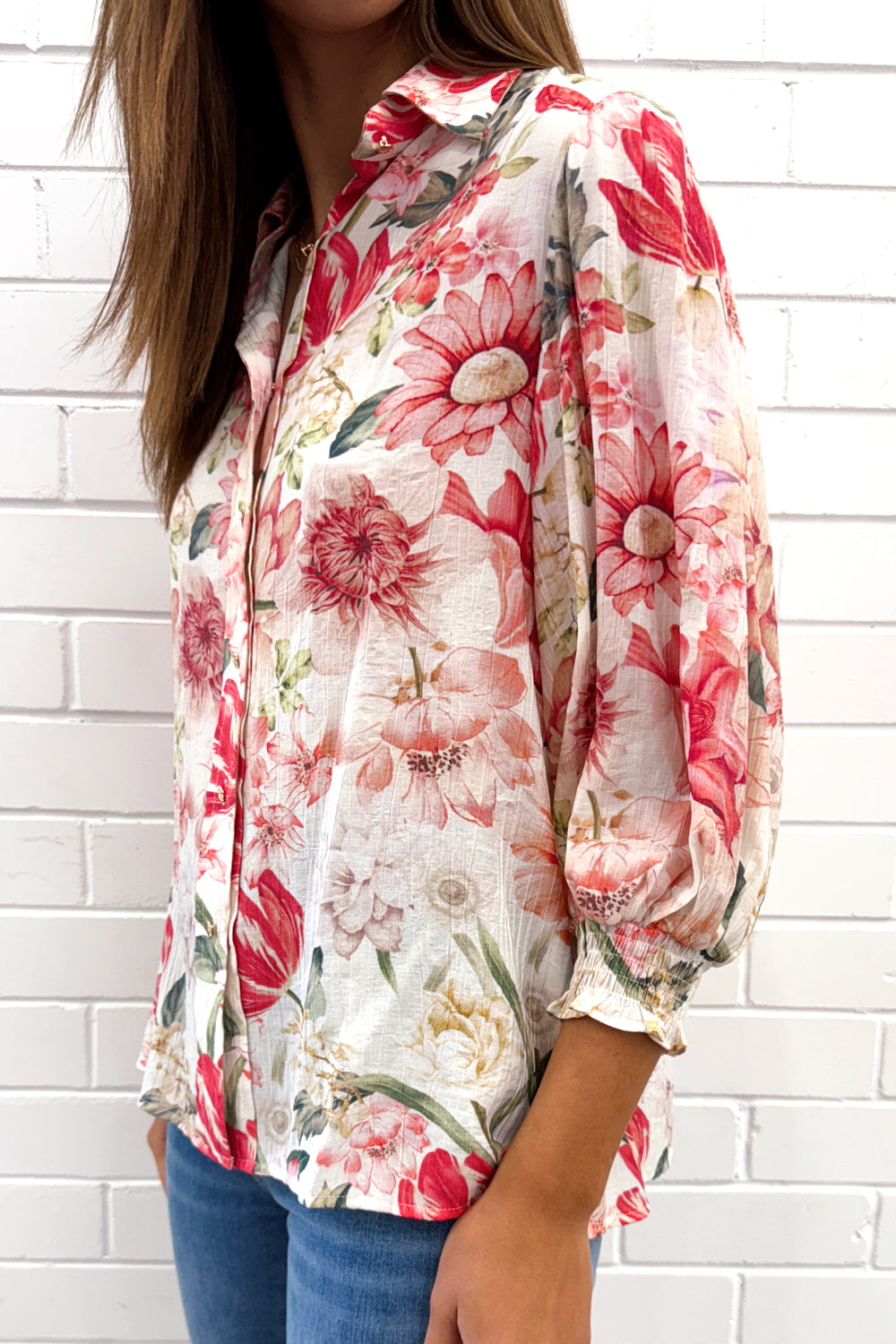 Soft Drapey Button Blouse